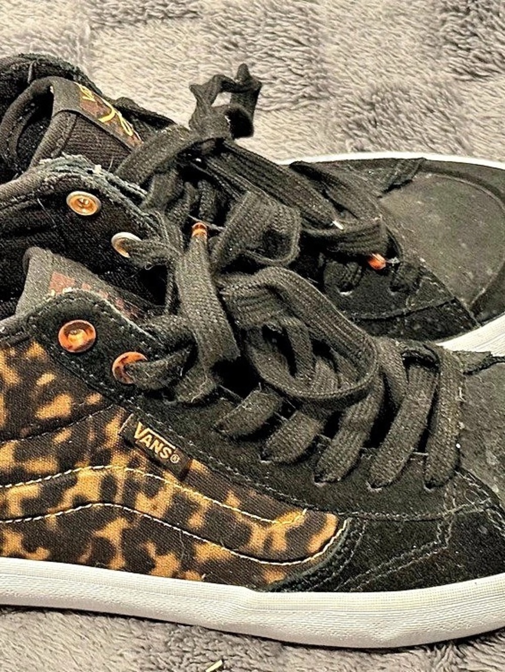 Vans Sk8-Hi PopCush Skate Shoes Leopard Print High Tops